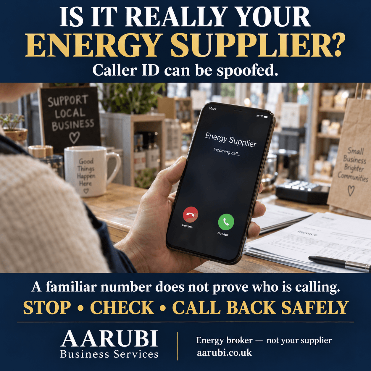 Business Energy Scam Calls: Can You Trust Your Supplier's Number?